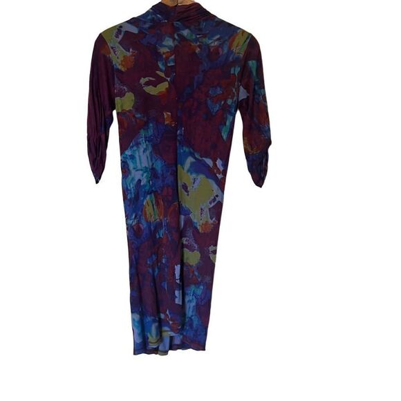 Rachel Roy Draped V Neck Midi Dress - Picture 8 of 8